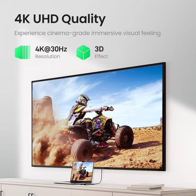 Hub chuyển đổi Type C Ug.reen 15495 5 in 1 | Vỏ nhôm cao cấp | HDMI 4K30Hz | USB 2.0 | USB 3.0 | Sạc PD 100W