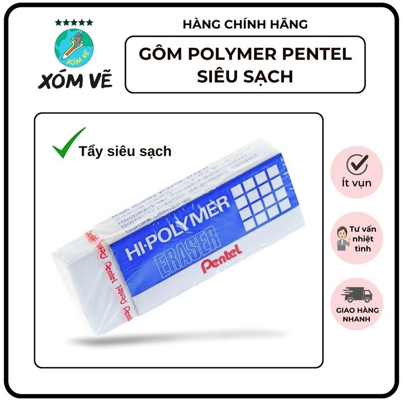[XÓM VẼ] Gôm polymer Pentel, gôm Pentel, Hi-polymer Eraser. | Shopee ...
