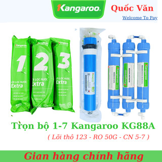 Trọn bộ 7 lõi lọc Kangaroo Chính Hãng ( 123 + RO + CN 5-6-7 ) - Dành cho mã KG07G4, 88A
