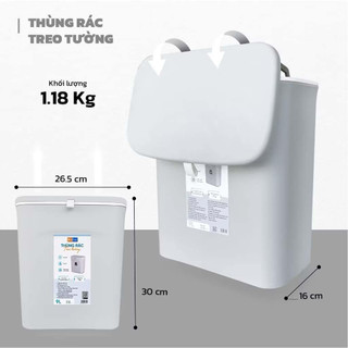 Thùng rác treo tường bếp thông minh,thùng rác dán gắn tủ bếp nhà vệ sinh