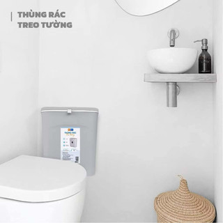 Thùng rác treo tường bếp thông minh,thùng rác dán gắn tủ bếp nhà vệ sinh