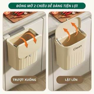 Thùng rác treo tường bếp thông minh,thùng rác dán gắn tủ bếp nhà vệ sinh