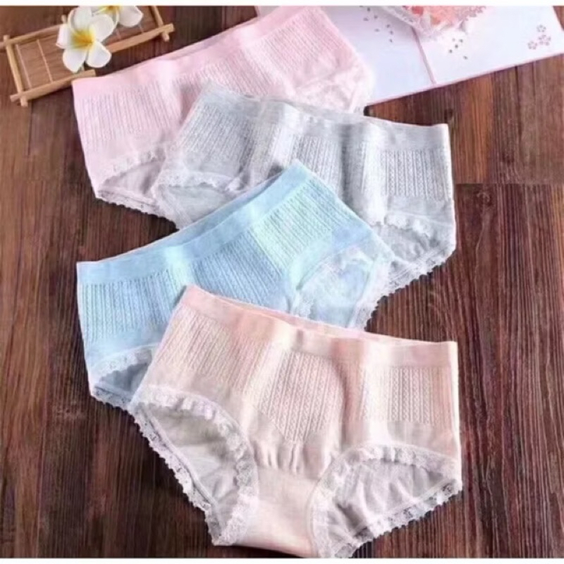 Hộp 5 quần lót nhật cotton viền ren mẫu mới