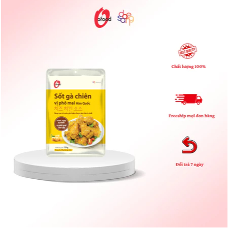 Sốt gà chiên 2 vị cay và phô mai O'food gói 120g