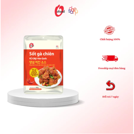 Sốt gà chiên 2 vị cay và phô mai O'food gói 120g