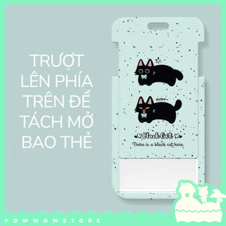 Bao Đựng Thẻ Nhân Viên Nhựa ABS Hình Thú Cute Dog Cat, Hoạt Hình Mèo Chó Đáng Yêu