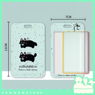 Bao Đựng Thẻ Nhân Viên Nhựa ABS Hình Thú Cute Dog Cat, Hoạt Hình Mèo Chó Đáng Yêu