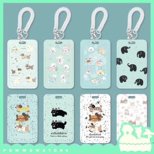 Bao Đựng Thẻ Nhân Viên Nhựa ABS Hình Thú Cute Dog Cat, Hoạt Hình Mèo Chó Đáng Yêu
