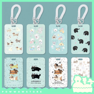 Bao Đựng Thẻ Nhân Viên Nhựa ABS Hình Thú Cute Dog Cat, Hoạt Hình Mèo Chó Đáng Yêu