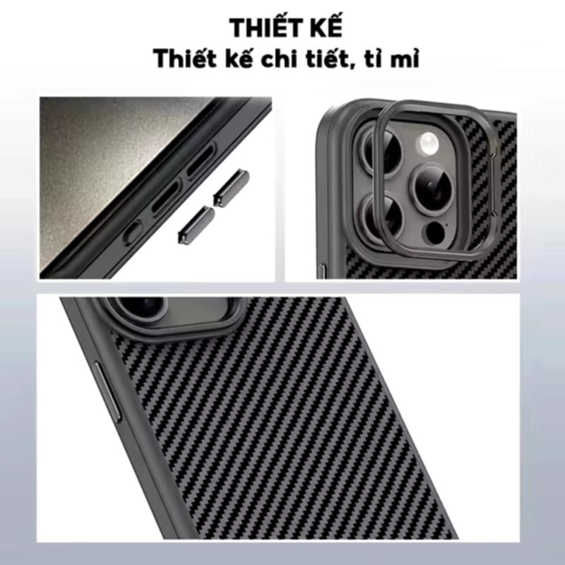 Ốp Likgus vân Carbon chống bám vân tay cho IPhone 12promax 13promax 14promax 15promax 16pro 16promax