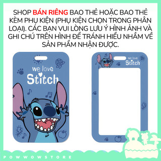 Bao Đựng Thẻ Nhân Viên Nhựa ABS Phong Cách Nhân Vật Hoạt Hình Lilo & Stitch Đáng Yêu Cute