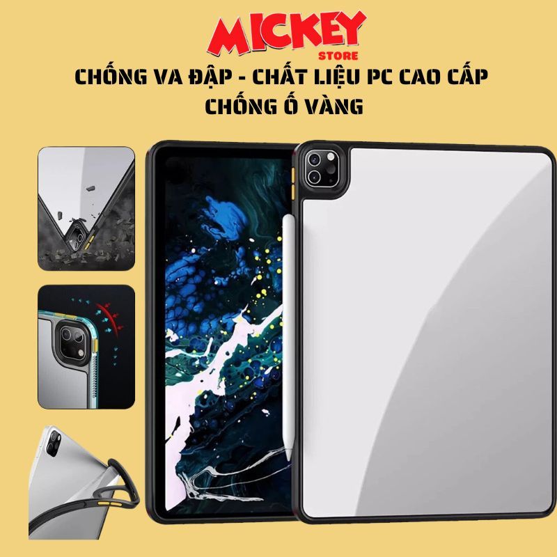 Ốp chống sốc viền TPU chống ố vàng iPadPro 11 M4 M5, Gen 7, 8, 9, Air 6,Air 5,Air 4, Gen 10