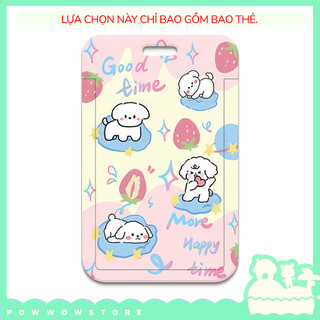 Bao Đựng Thẻ Nhân Viên Nhựa ABS Phong Cách Nhân Vật Hình Chó Dog Puddle Puppy Đáng Yêu Cute