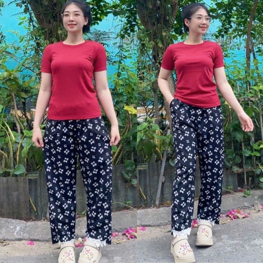 Đồ bộ nữ bigsize quần baggy đũi 9 tấc đẹp dễ thương ESHOP đồ bộ đồ mặc nhà set bộ xinh áo tay ngắn thun tăm MS904