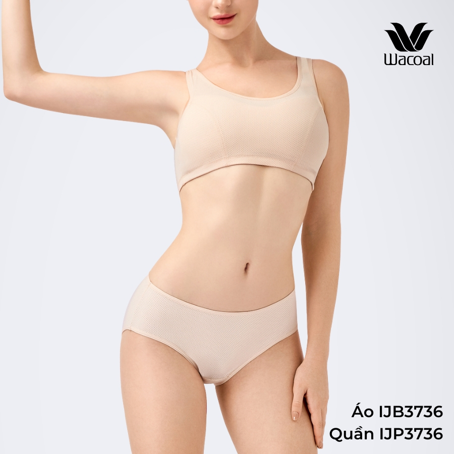 Áo lót trẻ em Wacoal IJB3736 không gọng, không móc cài vải thoáng khí - JB3736 bra junior