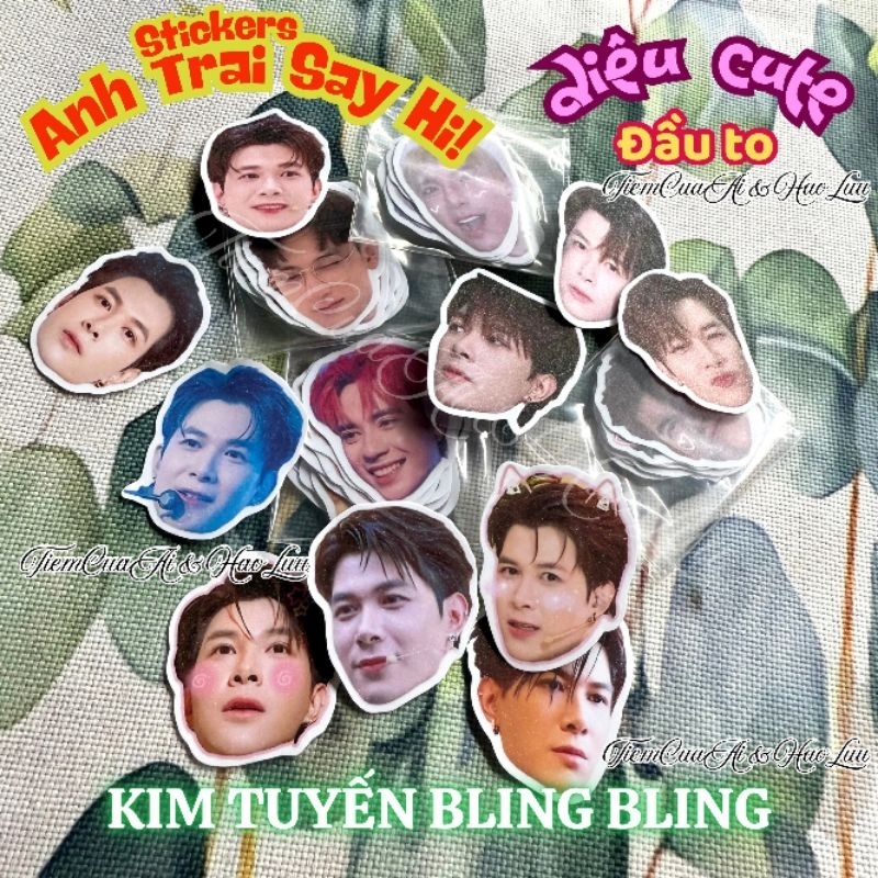 STICKERS HÌNH DÁN ĐẦU TO ANH TRAI SAY HI DỄ THƯƠNG ANH TÚ ATUS, RHYDER ...