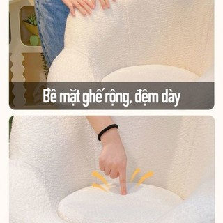 Ghế xoay 360 độ, ghế ngồi trang điểm, thư giãn bông hoa tặng kèm gối nơ( nâng được cao thấp) LOALOAHOME
