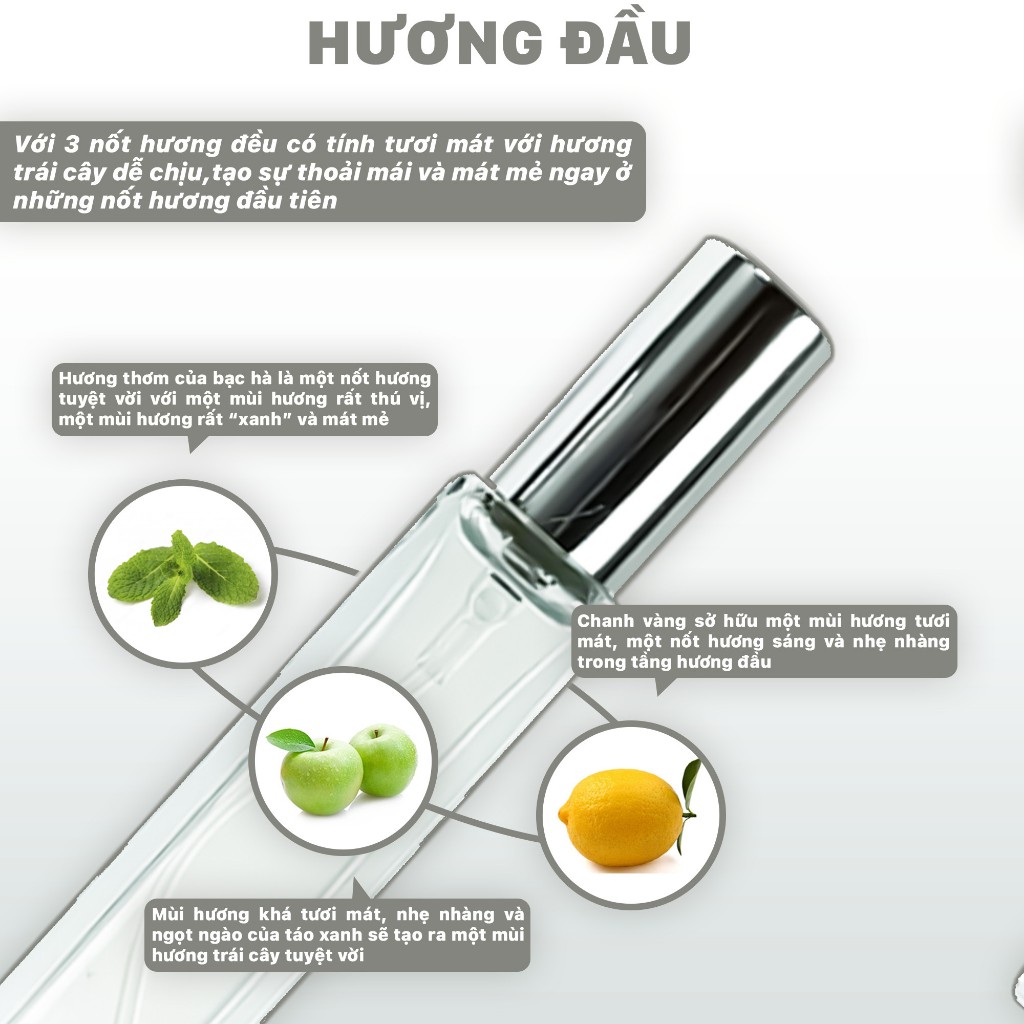 Nước hoa nam Nichery Nichboiz cao cấp chính hãng hương thơm mạnh mẽ cá tính dạng xịt chai 10ml