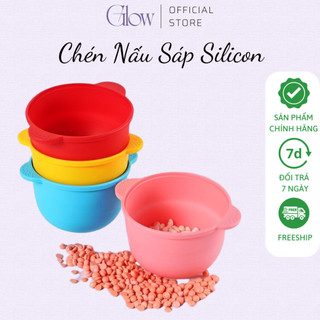Combo 100Gr Sáp Cao Cấp Siêu Bám Lông Glow + Chén Silicon Nấu Sáp + Que Silicon Phết Sáp CHE TÊN