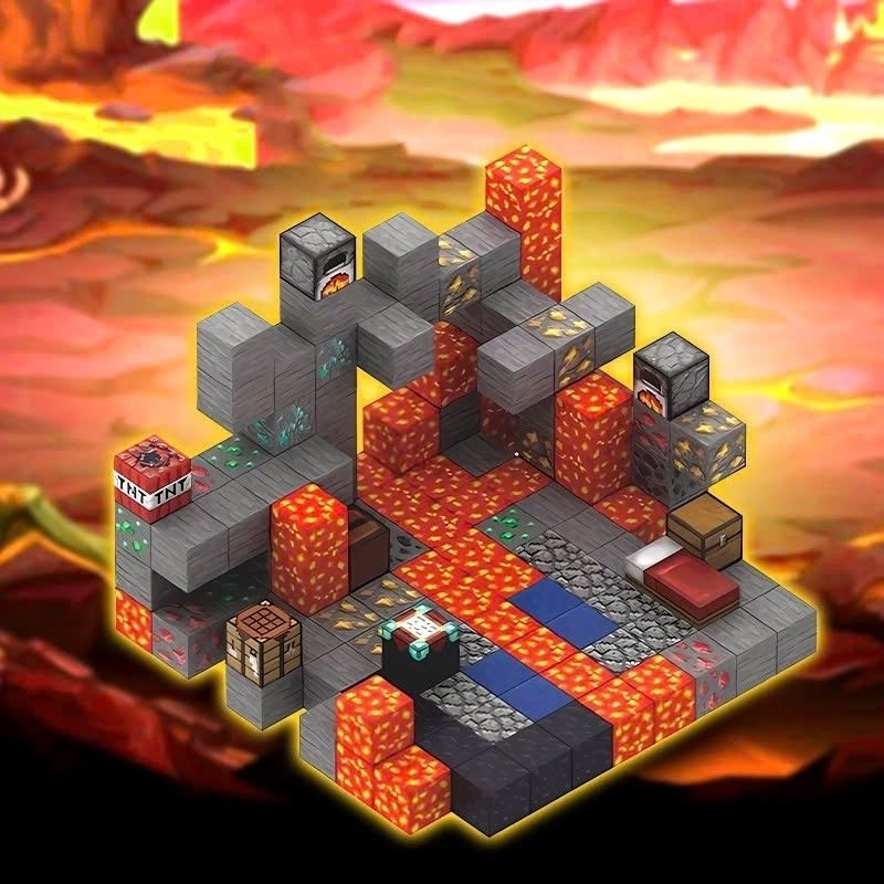 100 Khối Block Minecraft Nam Châm Từ Tính Đồ Chơi Mô Hình Lắp Ráp Kiến ...