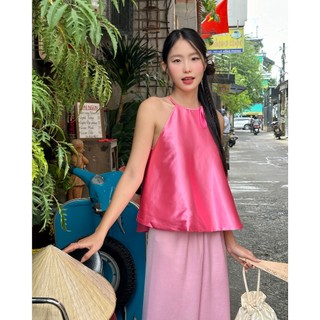 Áo yếm nữ mặc Tết hai dây cột nơ MONÁ - TẤM