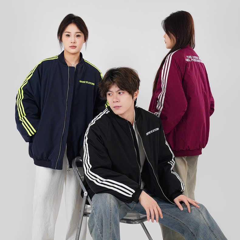 Áo khoác Bomber nam nữ HAZEE chần bông cao cấp, áo khoác Varsity unisex cho người từ 45-95kg - MÃ AK09