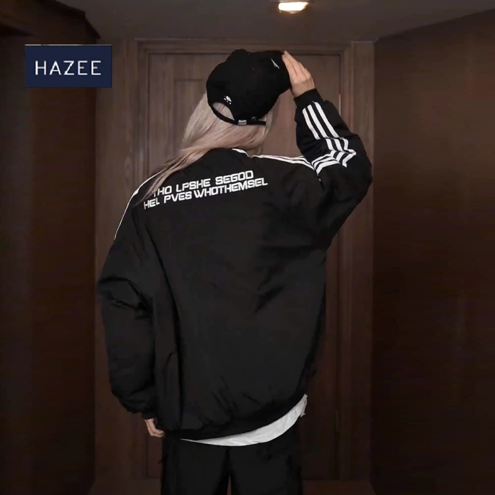 Áo khoác Bomber nam nữ HAZEE chần bông cao cấp, áo khoác Varsity unisex cho người từ 45-95kg - MÃ AK09