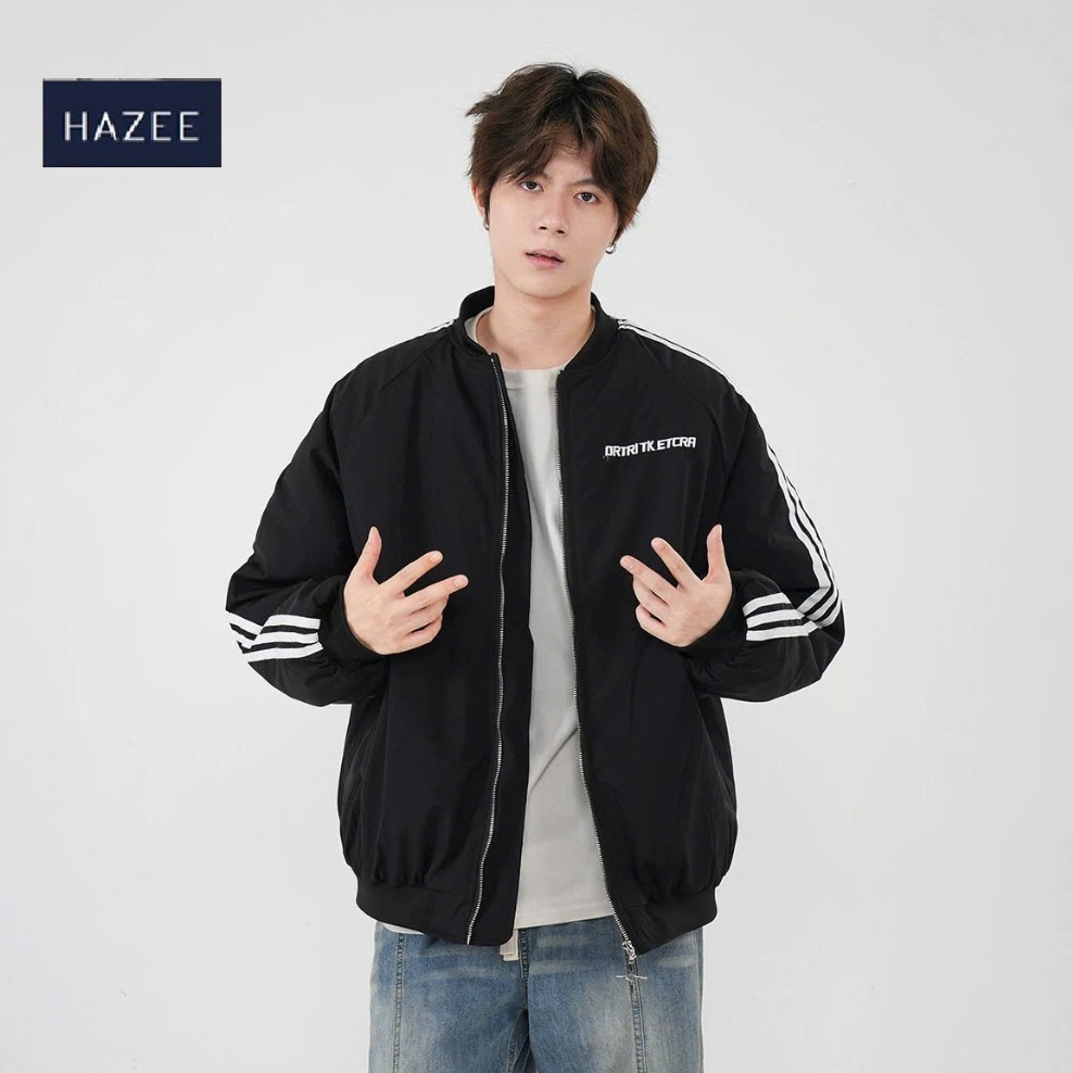 Áo khoác Bomber nam nữ HAZEE chần bông cao cấp, áo khoác Varsity unisex cho người từ 45-95kg - MÃ AK09