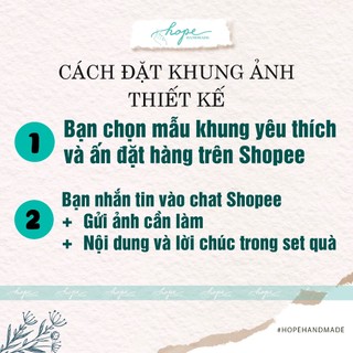 Set hộp quà khung ảnh hoa khô handmade tặng bạn cô dâu chú rể dịp đám cưới, mẫu hoa hồng nhẹ
