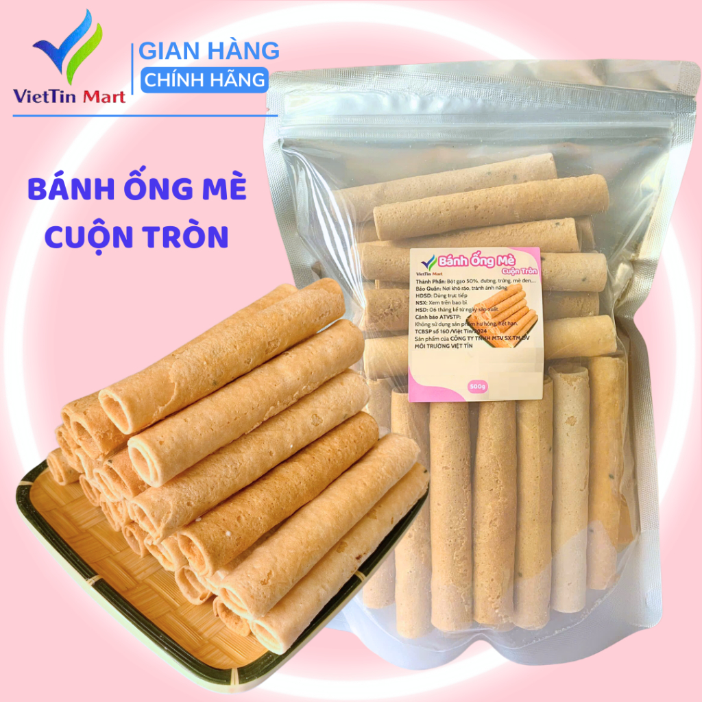 Bánh Ống Mè Cuộn Tròn 500g VIETTIN MART | Shopee Việt Nam