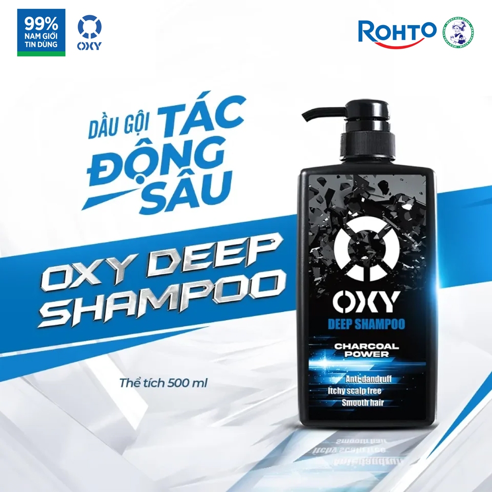 Ảnh Dầu gội cho nam sạch sâu giảm ngứa Oxy Deep Shampoo 500ml 2