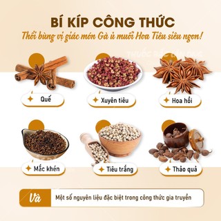 Bột làm gà ủ muối, gia vị gà ủ muối hoa tiêu, chuẩn vị, gói thảo mộc ủ 1 con gà