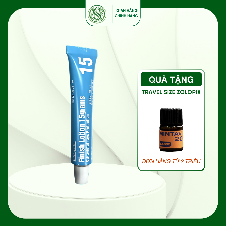 Kem chống nắng kháng khuẩn CONAPIDIL FINISH LOTION 15g SPF50+/PA ...