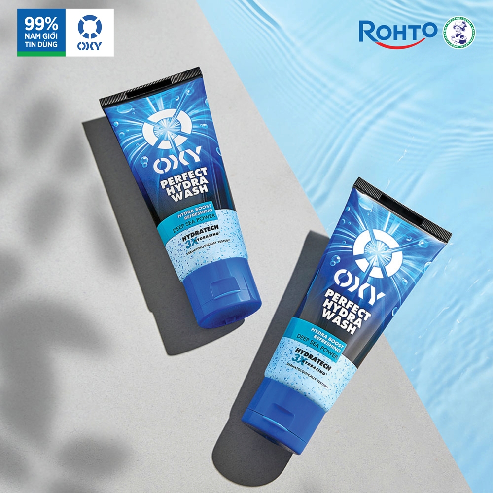 Ảnh Sữa rửa mặt cho nam Oxy sạch sâu mát lạnh dạng kem Oxy Perfect Wash 100g 3