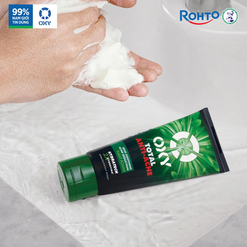 Ảnh Sữa rửa mặt cho nam Oxy sạch sâu giảm mụn kiểm soát nhờn dạng kem Oxy Total Anti Acne 100g 4