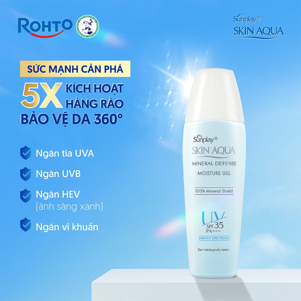 Ảnh Kem chống nắng vật lý dưỡng ẩm, dạng gel dùng hàng ngày Sunplay Skin Aqua Mineral Defense Moisture Gel SPF35+ PA++++ 25g 1
