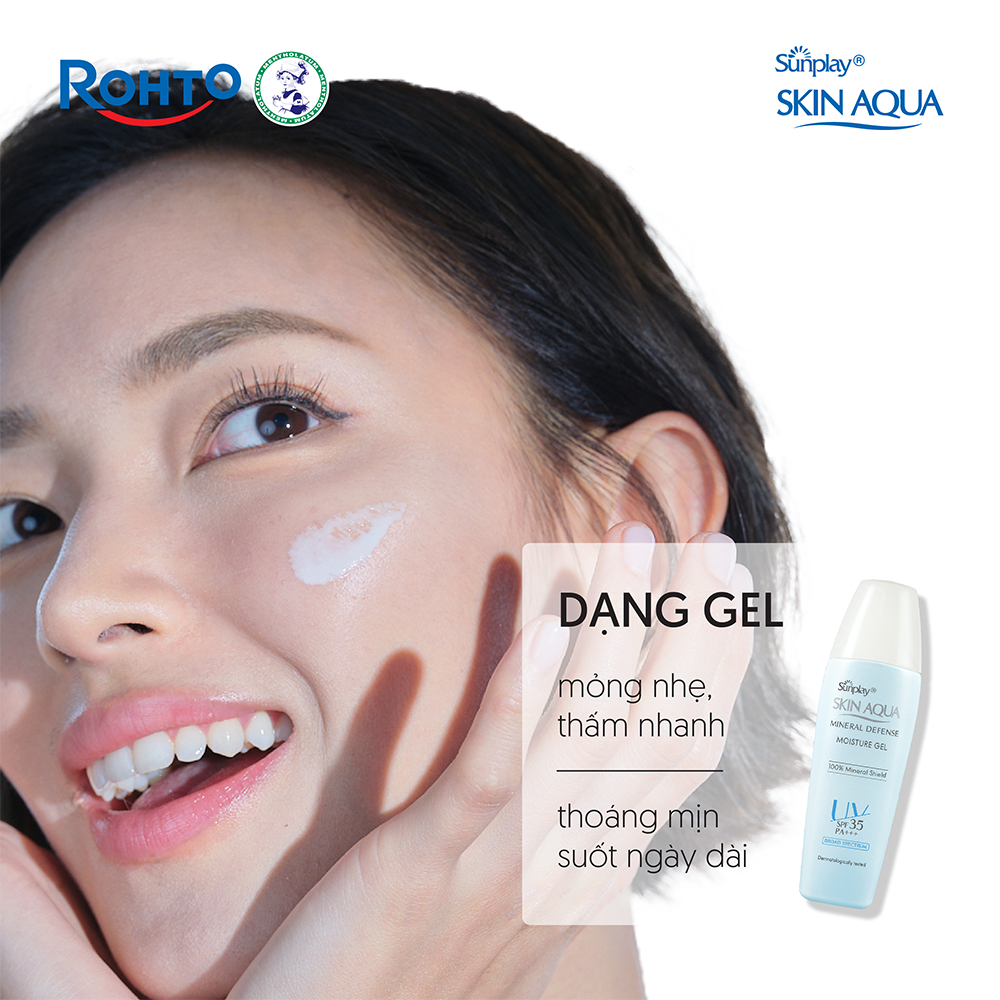 Ảnh Kem chống nắng vật lý dưỡng ẩm, dạng gel dùng hàng ngày Sunplay Skin Aqua Mineral Defense Moisture Gel SPF35+ PA++++ 25g 2