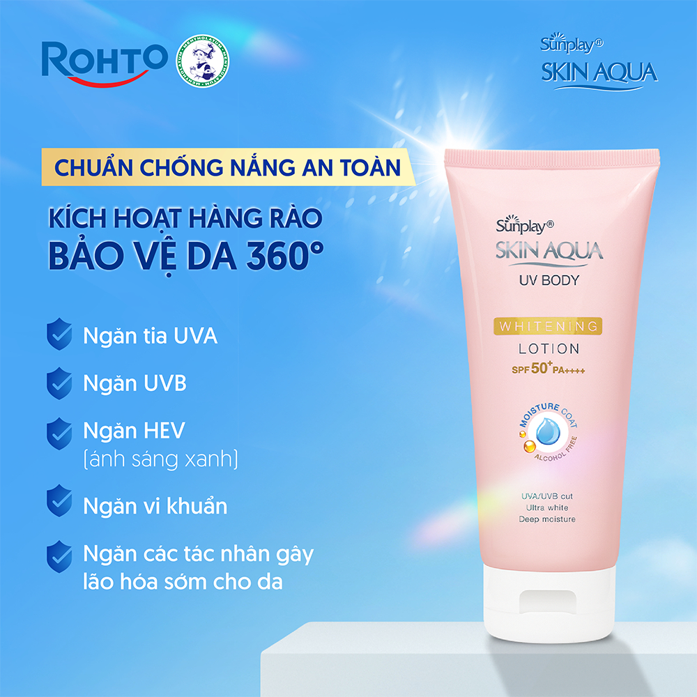 Ảnh Kem chống nắng body Skin Aqua dưỡng trắng dùng hàng ngày Sunplay Skin Aqua UV Body Whitening Lotion SPF 50+ PA++++ 150g 2