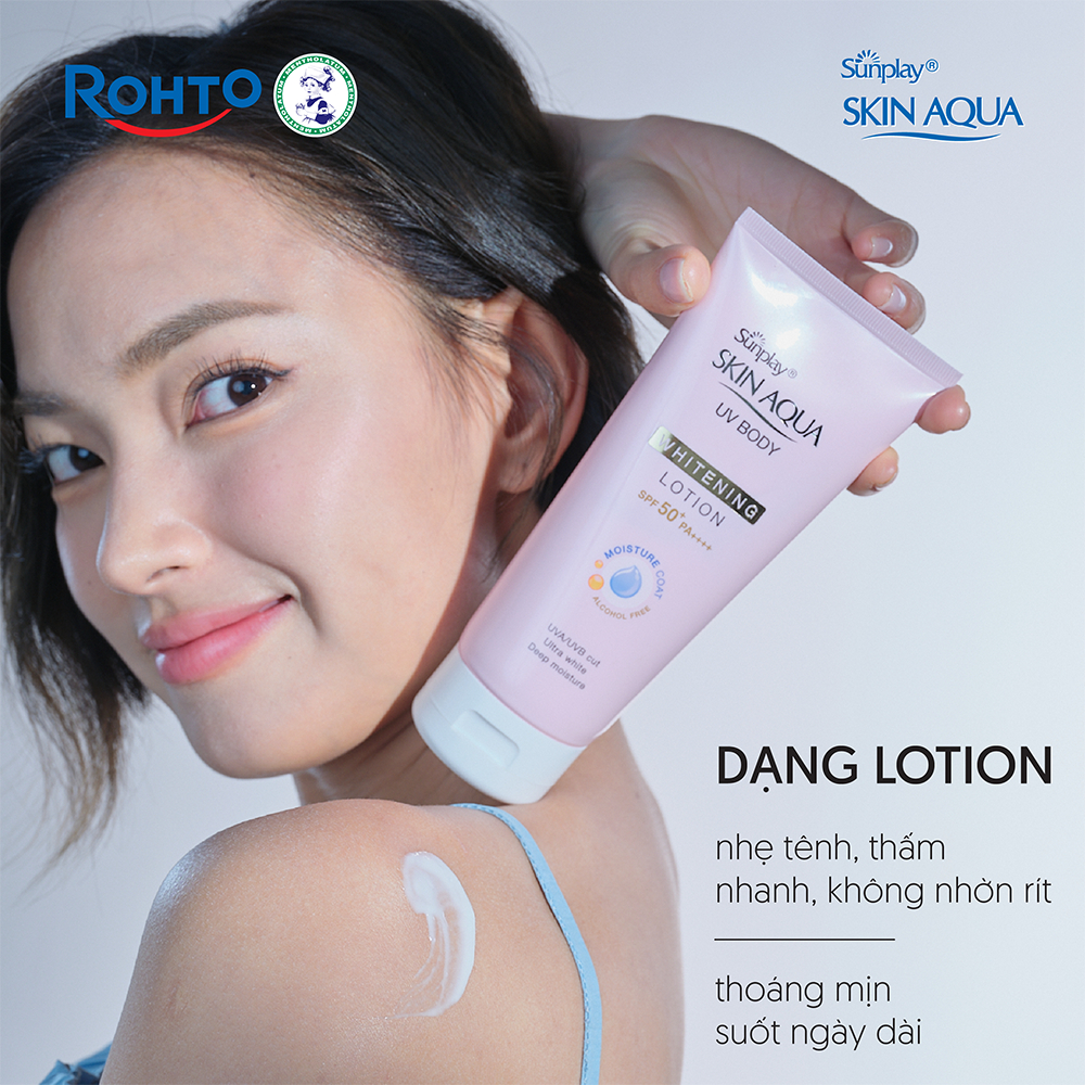 Ảnh Kem chống nắng body Skin Aqua dưỡng trắng dùng hàng ngày Sunplay Skin Aqua UV Body Whitening Lotion SPF 50+ PA++++ 150g 3