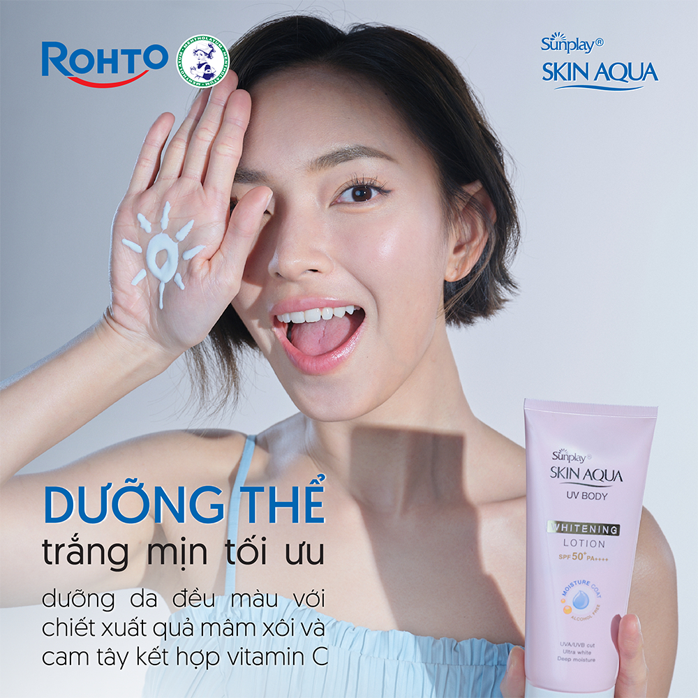 Ảnh Kem chống nắng body Skin Aqua dưỡng trắng dùng hàng ngày Sunplay Skin Aqua UV Body Whitening Lotion SPF 50+ PA++++ 150g 4