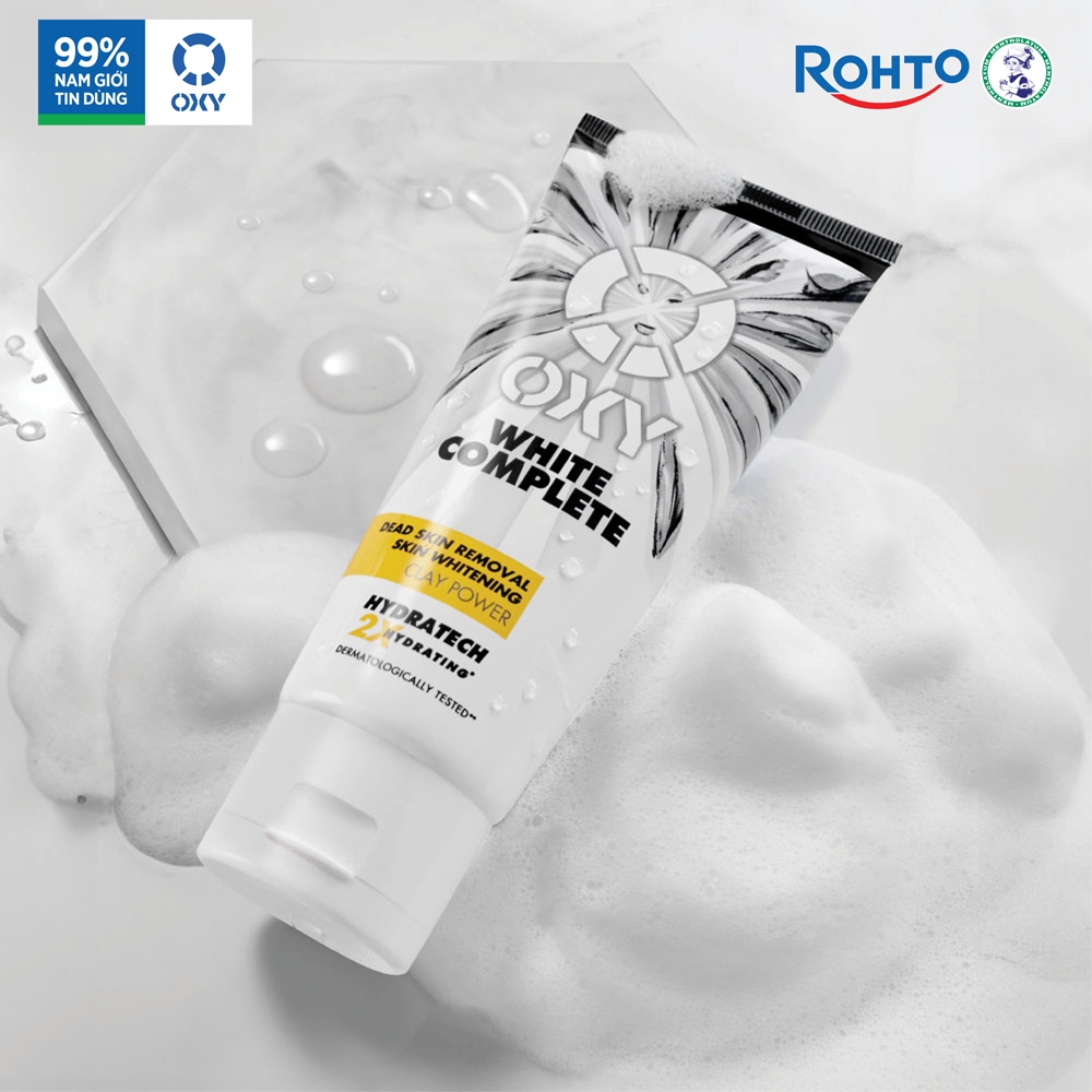 Ảnh Sữa rửa mặt cho nam Oxy dưỡng sáng da từ đất sét trắng, dạng kem Oxy White Complete 100g 2