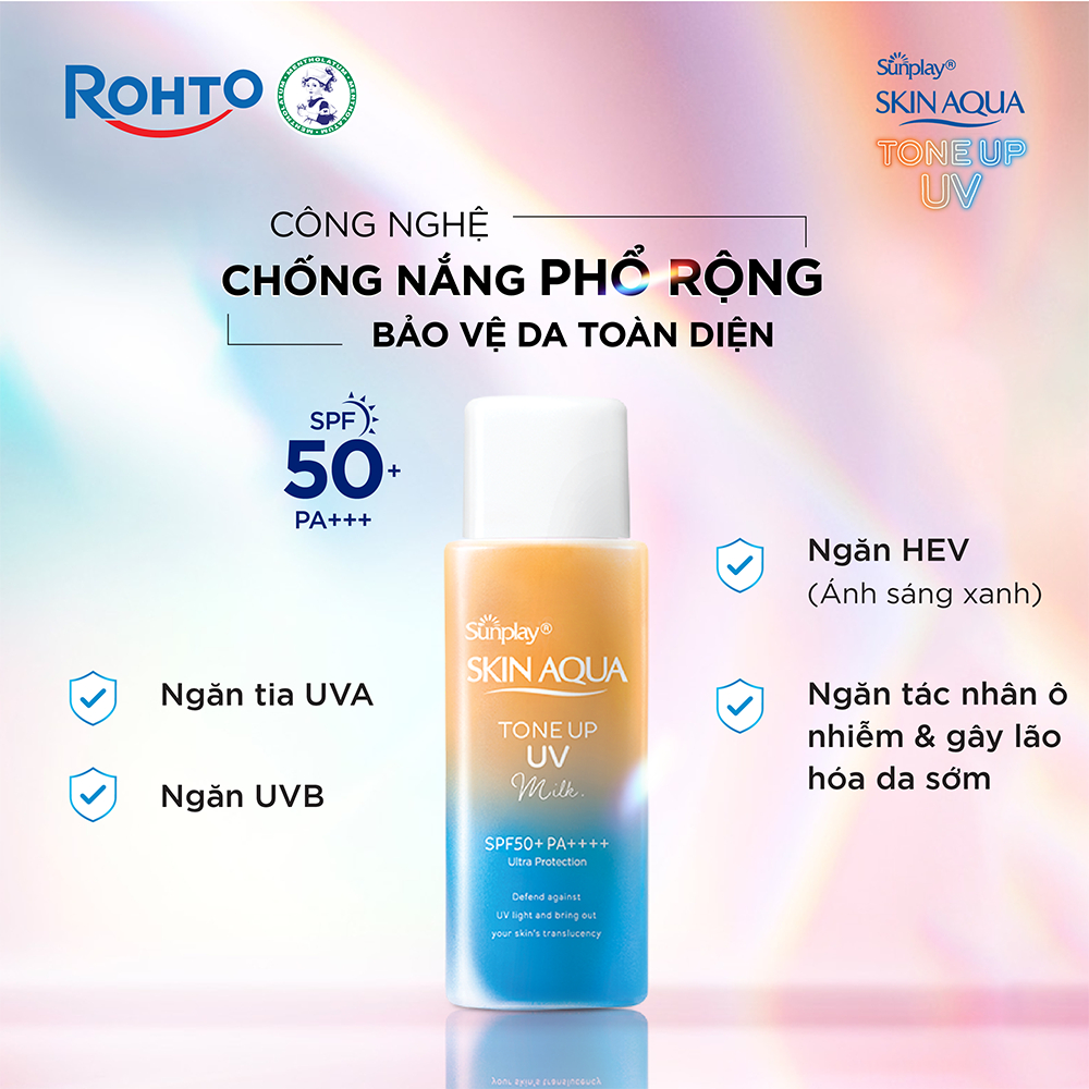 Ảnh Kem chống nắng nâng tông mọi tông da dạng sữa Sunplay Skin Aqua Tone Up UV Milk Latte Beige SPF 50+ PA++++ 50g 1