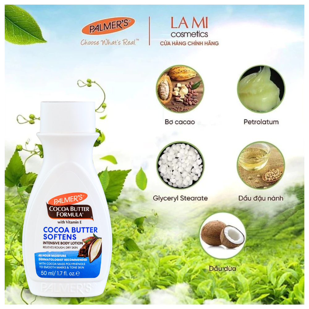 Ảnh Sữa dưỡng thể mềm mịn cho da khô Bơ Cacao Palmer's 50ml 2