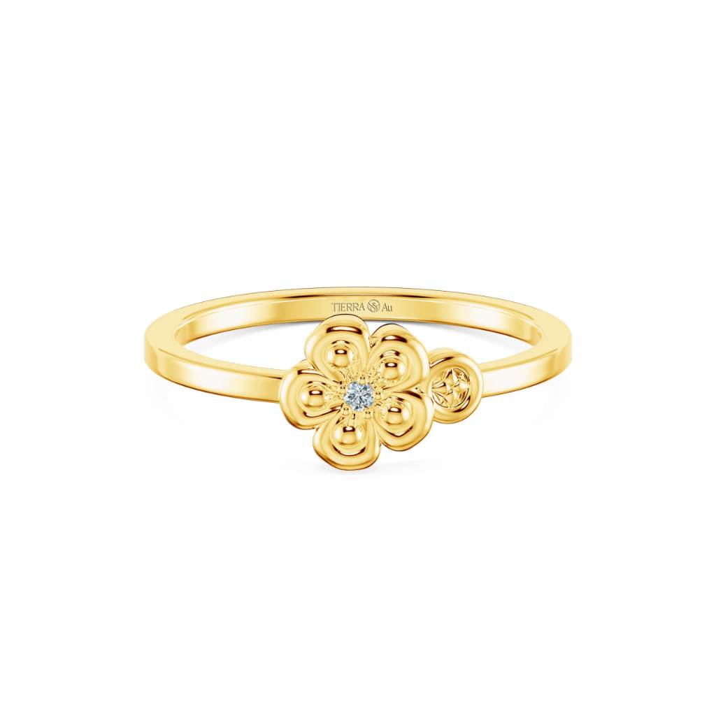 [CHAT TRƯỚC KHI ĐẶT] Nhẫn Thời Trang Nữ Tierra Xuân Đào FNN5101 Vàng 10k/14K/18K Thiết Kế Hoa Xuân Đào Dịu Dàng Nữ Tính