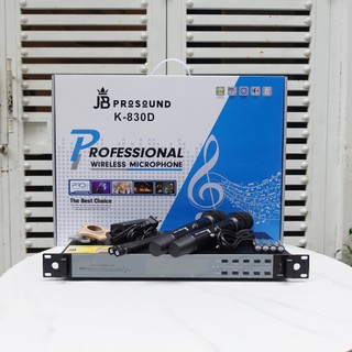 Bộ Micro Không Dây JB Prosound K-830D, Hút Giọng Tốt, Hỗ Trợ Bộ Lọc Công Nghệ Tiên Tiến, Giảm Tiếng Ốn, Lọc Tạp Âm Tốt.