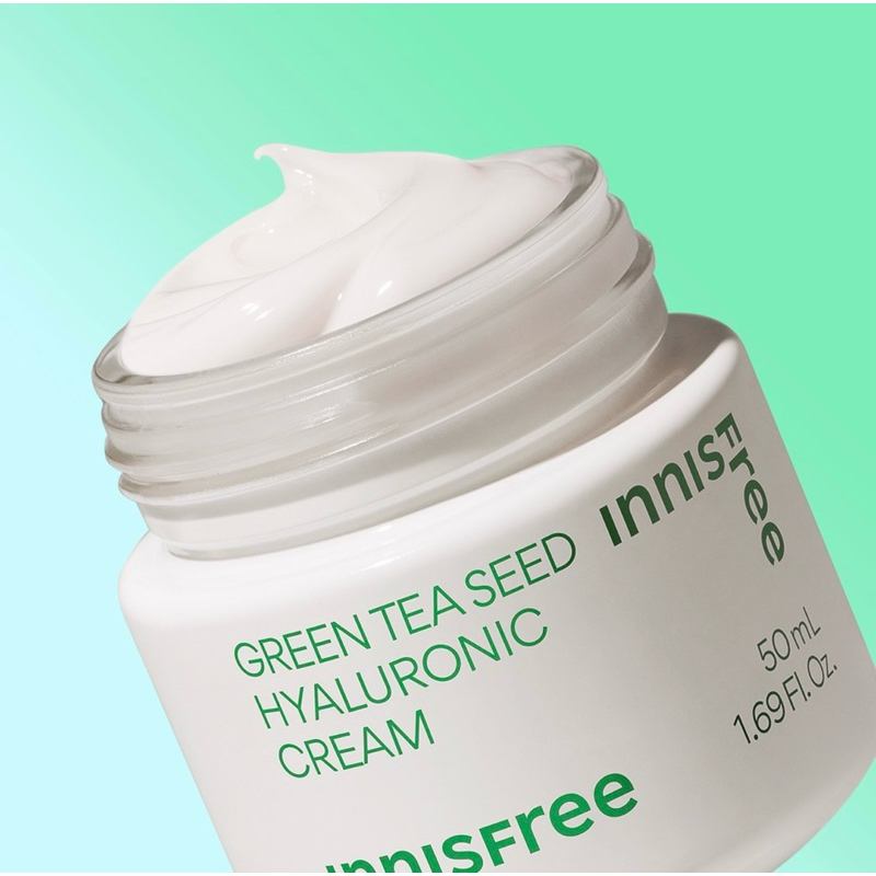 Kem dưỡng ẩm trà xanh và phục hồi da với Probiotics INNISFREE Probiotics Green Tea Seed Hyaluronic Cream 50ml