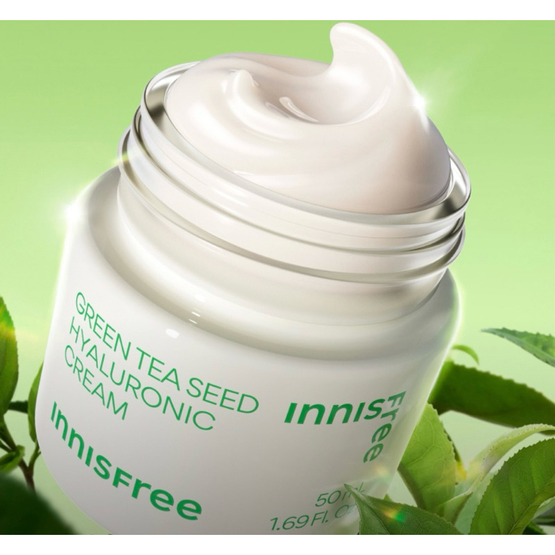 Kem dưỡng ẩm trà xanh và phục hồi da với Probiotics INNISFREE Probiotics Green Tea Seed Hyaluronic Cream 50ml