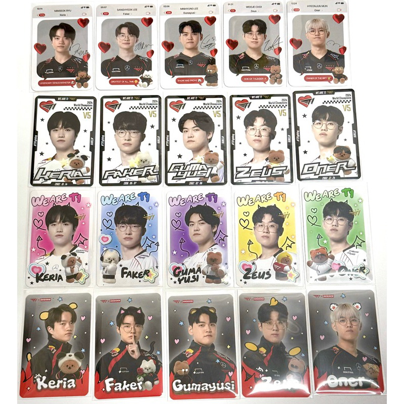 Hàng off sẵn) HOLDER/ CARD/MERCH T1 Faker/Oner/Doran/Gumayusi