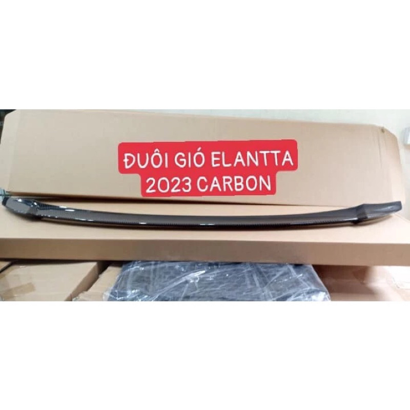 Đuôi gió liền cốp xe Hyundai Elantra 2023-2026, Đuôi cá thể thao HÀNG Nhựa Carbon ABS cao cấp
