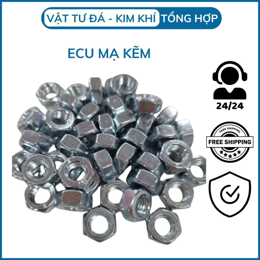 1kg- Ecu mạ kẽm. ốc mạ kẽm đủ kích cỡ | Shopee Việt Nam